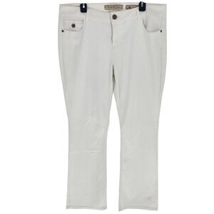 Vanilla Star Jeans‎ Womens Size 16 White Bootcut Denim Pants 5-Star Pockets